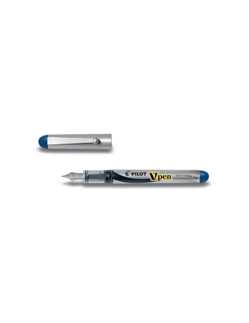PLUMA PILOT V-PEN SILVER AZUL SVP-4M