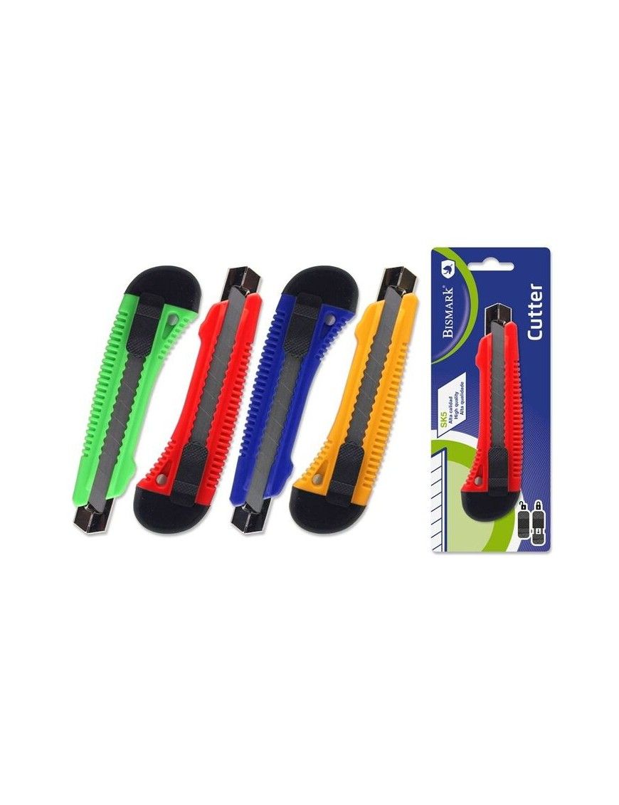 CUTTER 18 MM GUIA METALICA BLISTER BAT