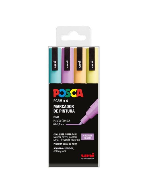 ESTUCHE POSCA SURTIDO PC3M/4C PASTEL