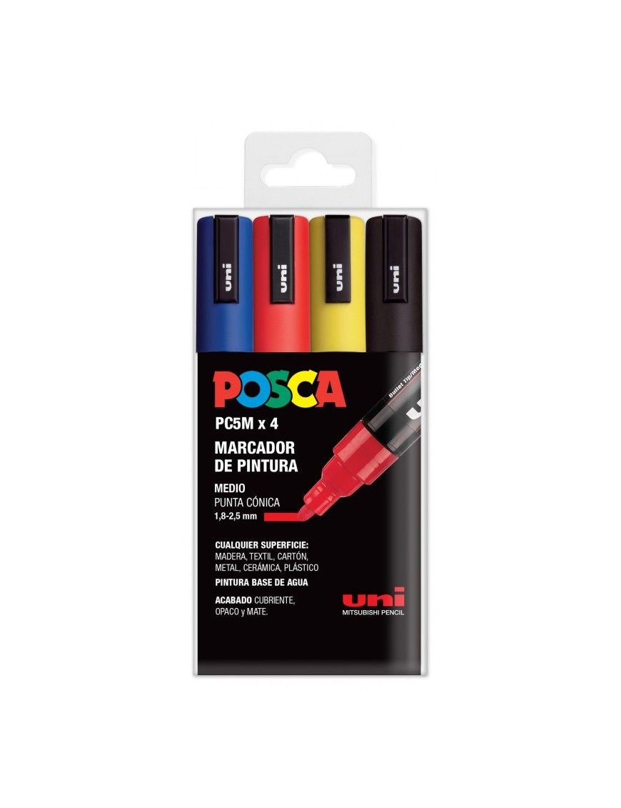 ESTUCHE POSCA SURTIDO PC5M/4C BASIC