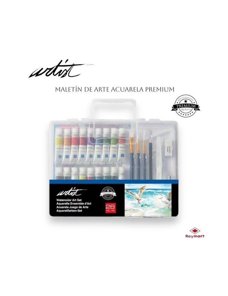 MALETIN INICIACION ARTIST DIBUJO ACUARELA 28 PZAS