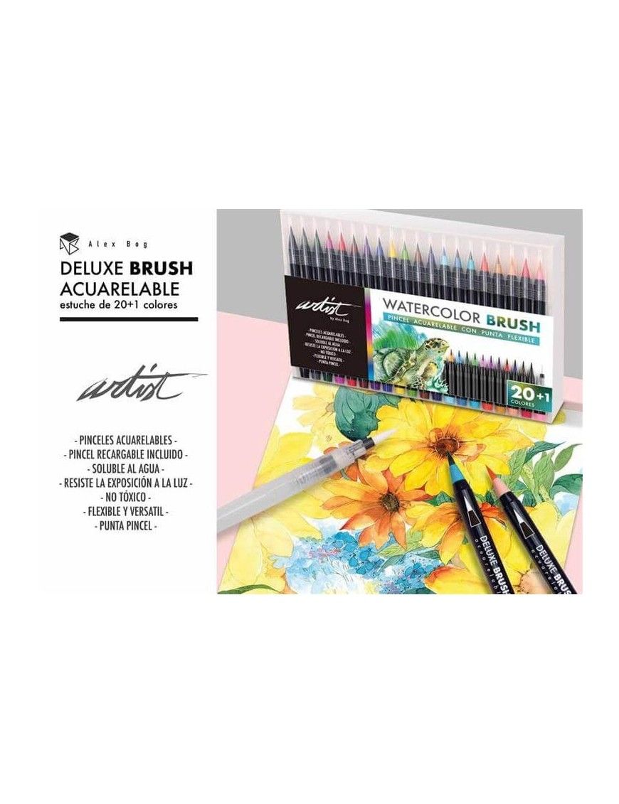 ESTUCHE 20+1 DELUXE BRUSH ACUARELABLE PINCEL