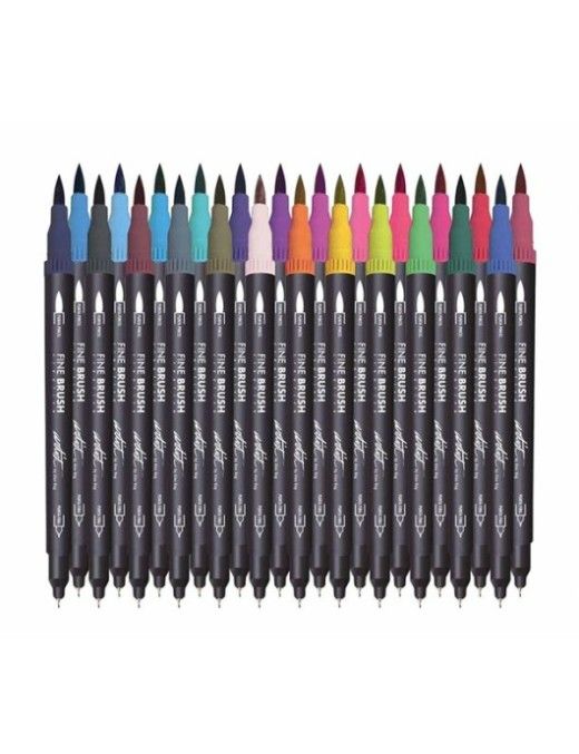 24 ROTULADORES FINE BRUSH GAMA CREATIVE 2 PUNTAS