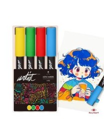 ESTUCHE ACRILICOS GAMA ARTIST, 4 COLORES PARCHIS