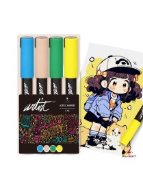 ESTUCHE ACRILICOS GAMA ARTIST, 4 COLORES PASTEL