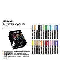 ESTUCHE ACRILICOS ARTISD 24 PZS