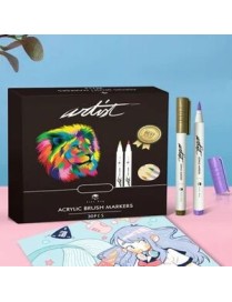 CAJA 30 ROTULADORES ACRILICO PINCEL
