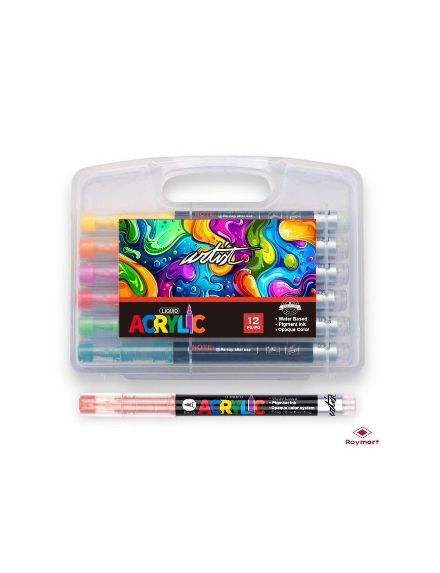 ESTUCHE MALETIN ACRILICOSREAL BRUSH 36 COL