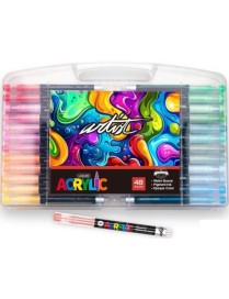 ESTUCHE MALETIN ACRILICOS REAL BRUSH 48 COL