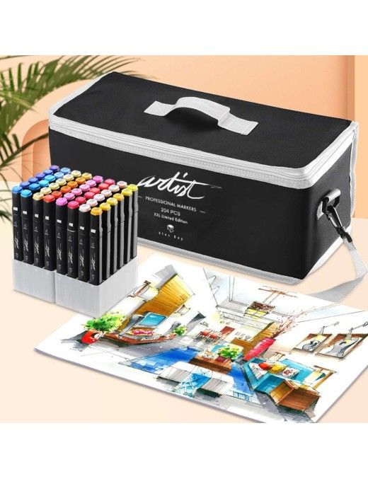CANVAS LUXE PROFESSIONAL BRUSH MARKER 204 COLORES