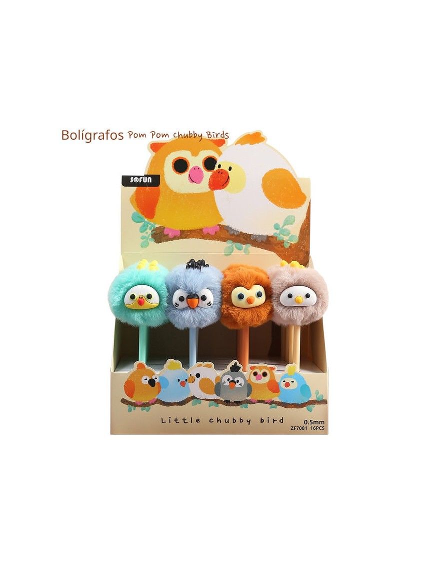BOLIGRAFO POM POM BIRDS