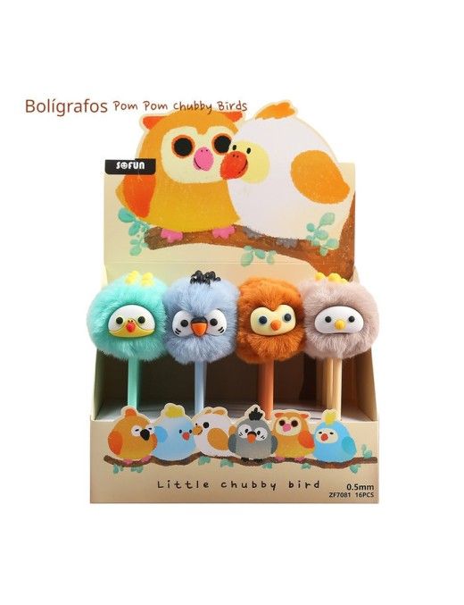BOLIGRAFO POM POM BIRDS