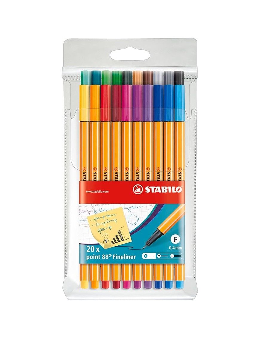 ROTULADOR STABILO POINT 88 BOLSA DE 20 UDS