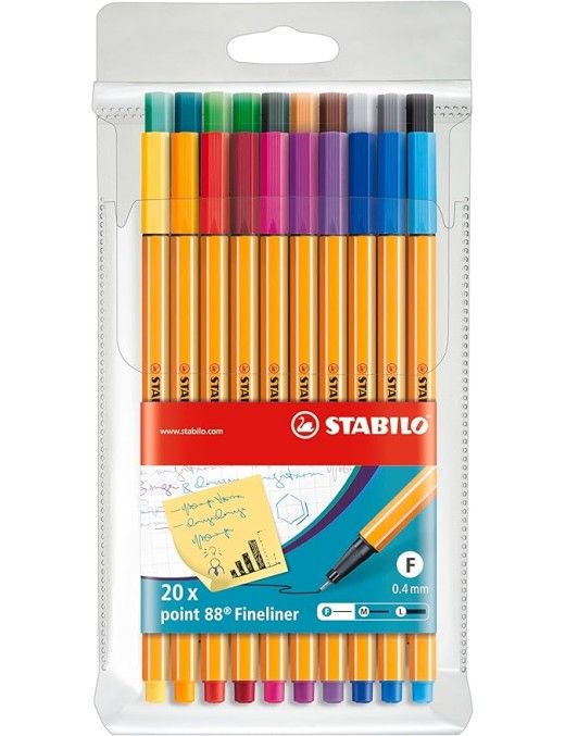 ROTULADOR STABILO POINT 88 BOLSA DE 20 UDS