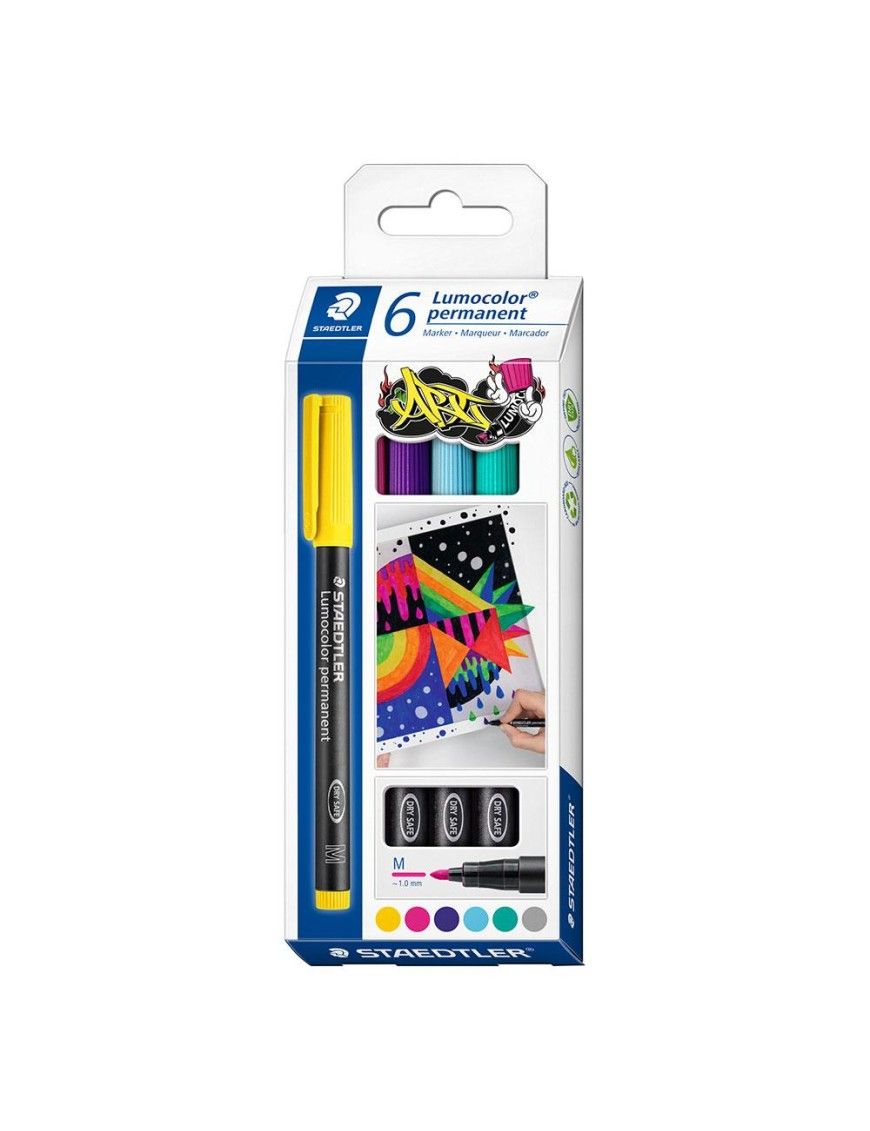 PACK 6 ROTULADORES LUMOCOLOR 317 C PASTEL