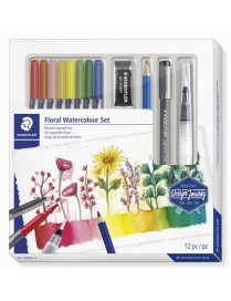 JUEGO ACUARELA FLORAL WATERCOLOR SET
