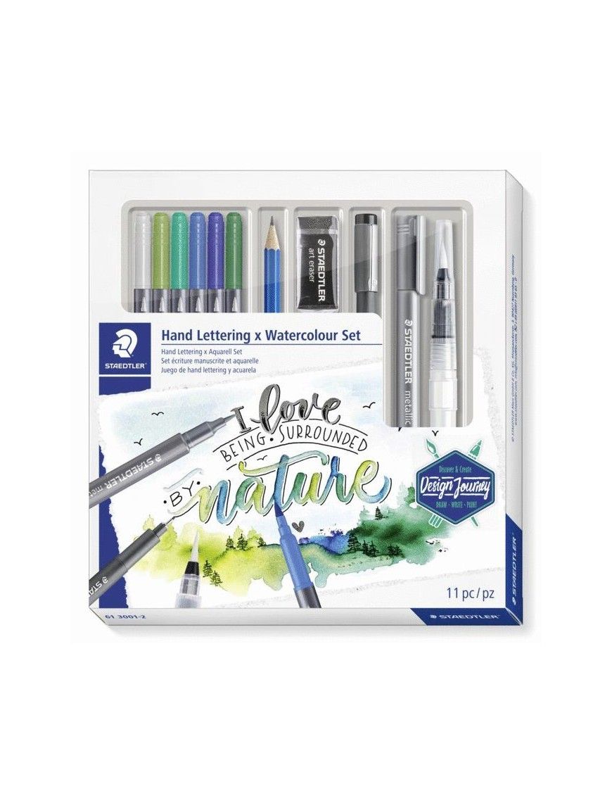 JUEGO WATERCOLOR + HAND LETERING SET
