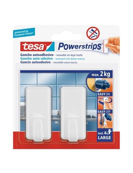 GANCHO AUTOHADESIVO POWERSTRIPS 2 BLANCO