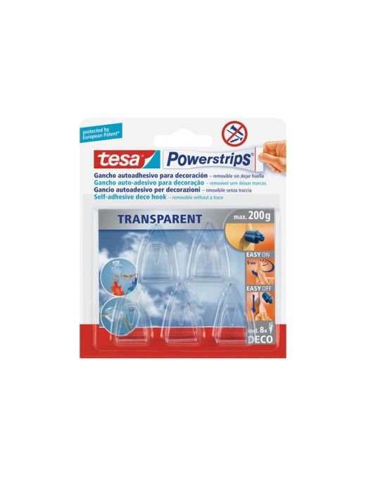 GANCHO AUTOHADESIVO POWERSTRIPS 5 UDS TRANS