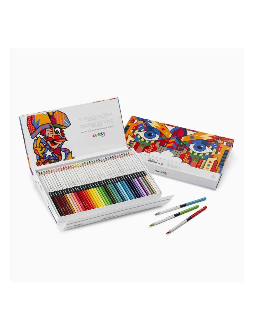 CARIOCA PLUS LAPICES COLORES CAJA 40UDS