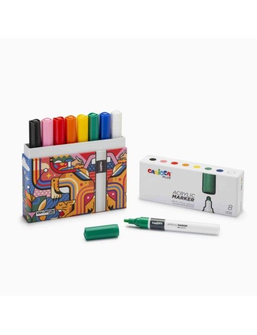 CARIOCA PLUS MARCADOR ACRILICO CAJA 8UDS