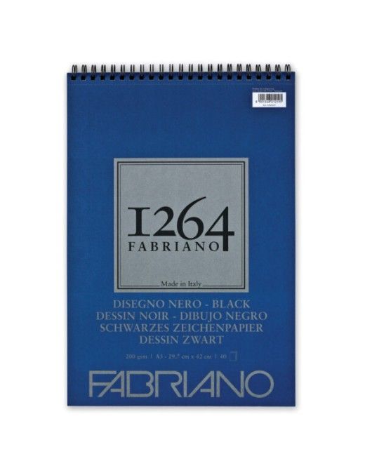 BLOCS DIBUJO F-1264 Black 200G A3, 40's-ESP