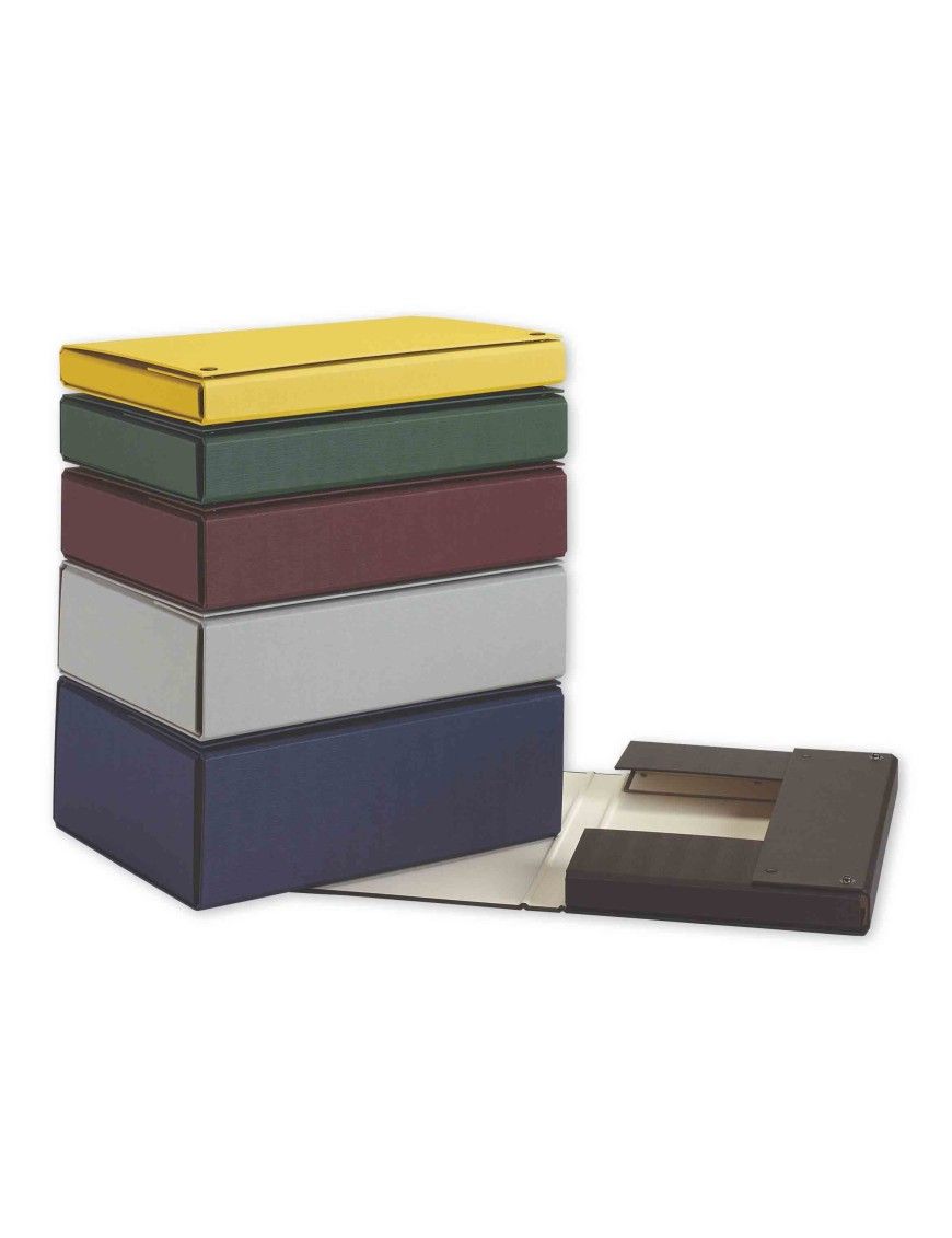 CARPETA PROYECTOS 09 cm. GOFRADO NEGRA .DESMONTADA