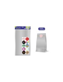SOBRE PAPEL KRAFT ADHESIVO 24+6X42 PLATA