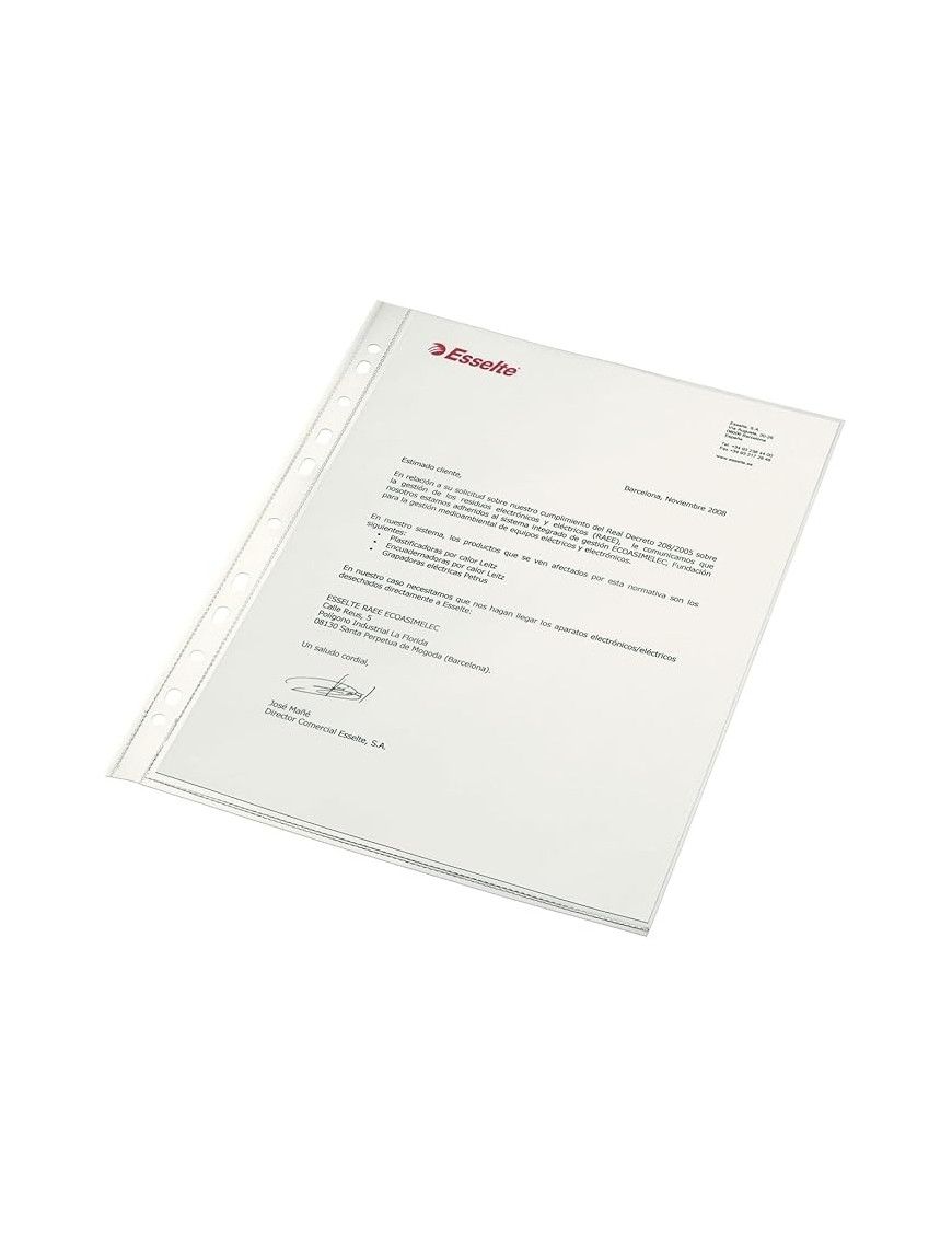 PACK 25 FUNDAS A4 PP ESSELTE 56148