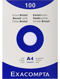 CARTULINA A4 BRISTOL EXACOMPTA 100H 205 GRS