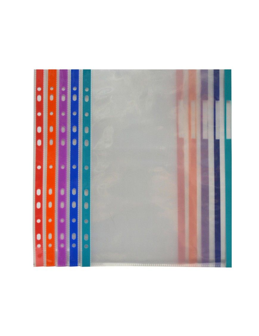 BOLSA 10 FUNDAS MULTITALADRO BORDE COLOR