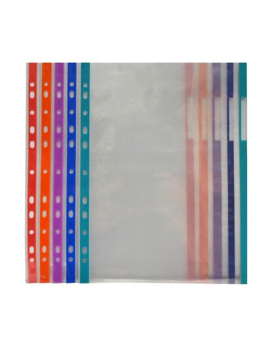 BOLSA 10 FUNDAS MULTITALADRO BORDE COLOR