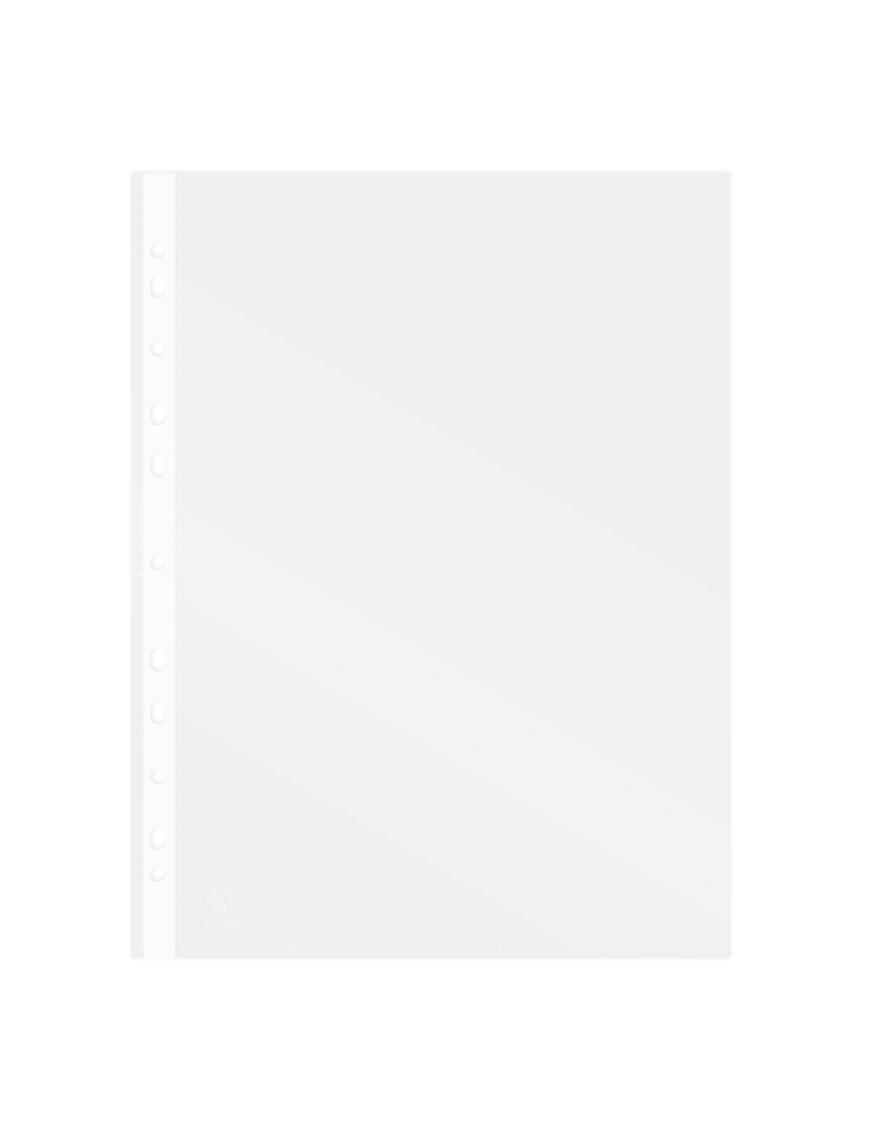 FUNDA FOLIO MULTITALADRO 90% RECICLADA CRISTAL