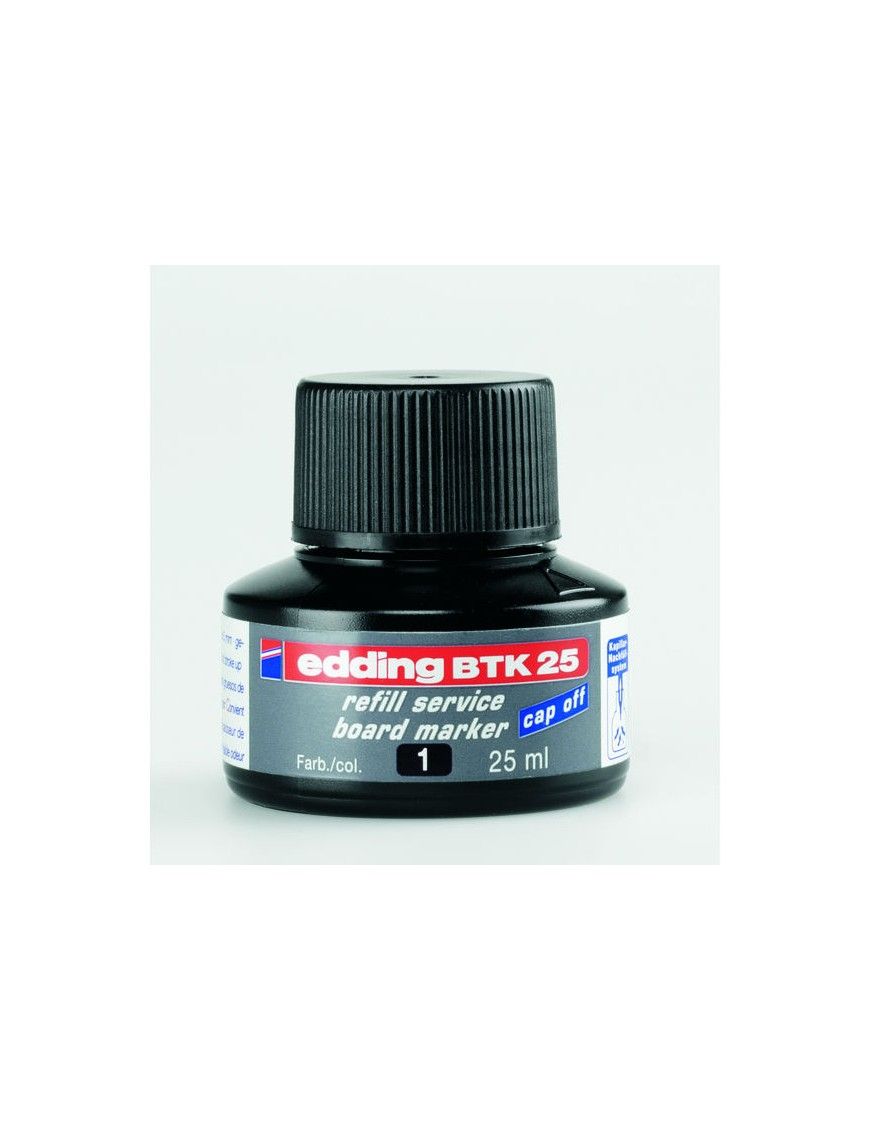 BOTE DE TINTA EDDING T-25 NEGRA. 25 ML.