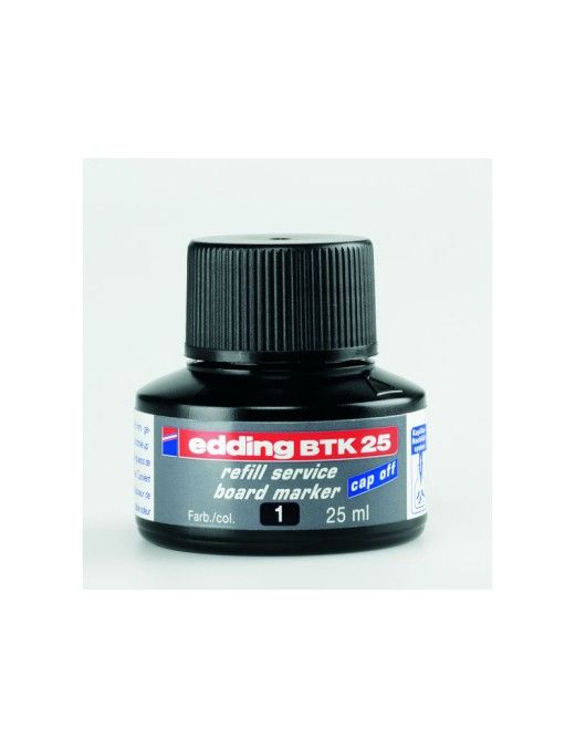 BOTE DE TINTA EDDING T-25 NEGRA. 25 ML.