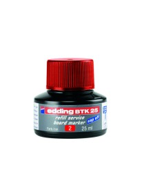 BOTE DE TINTA EDDING T-25 ROJA. 25 ML.