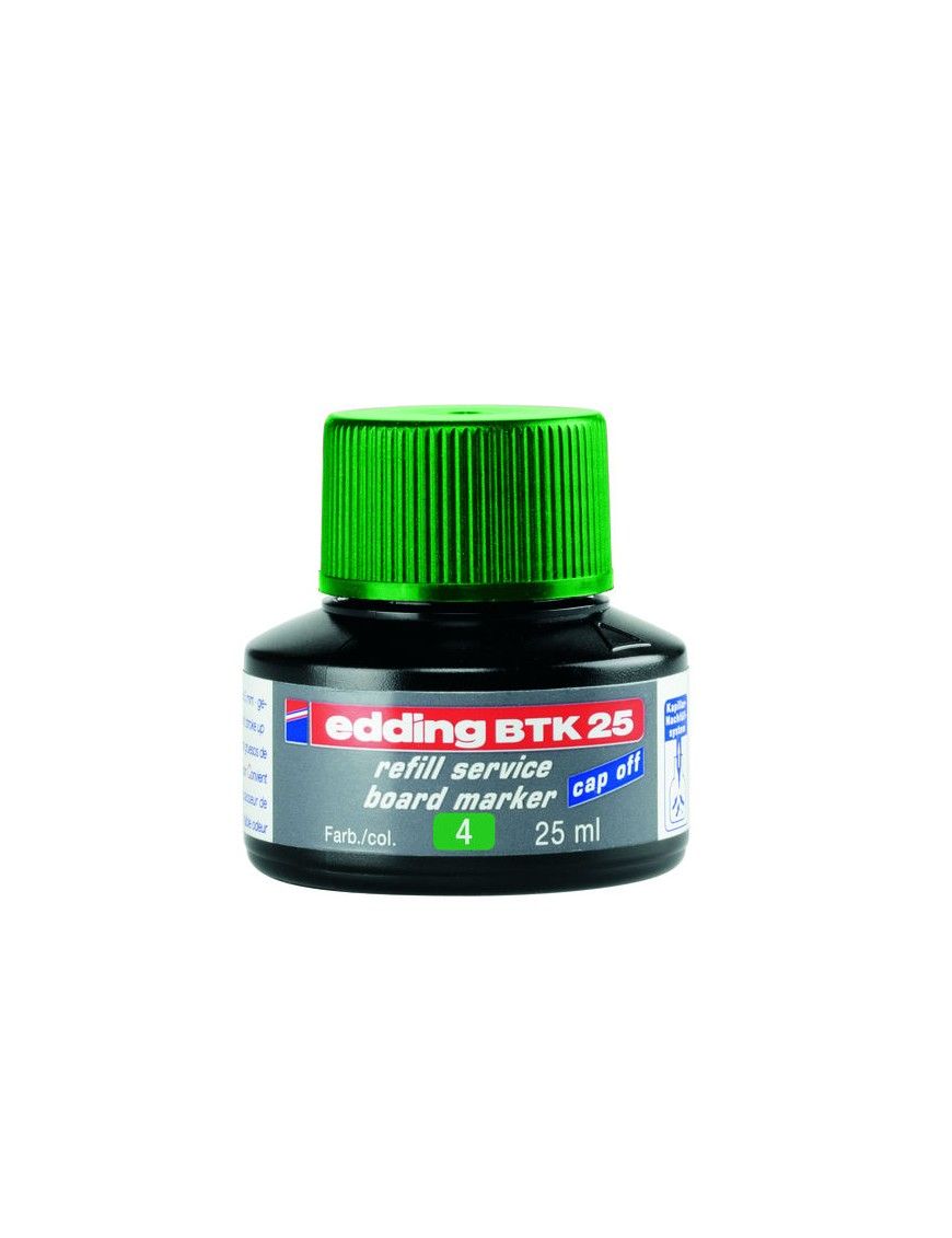 BOTE DE TINTA EDDING T-25 VERDE. 25 ML.