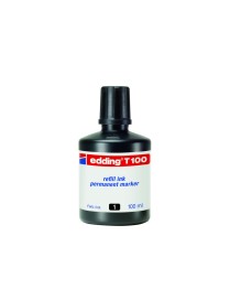 FRASCO DE TINTA EDDING T-100 NEGRO 100 ML.
