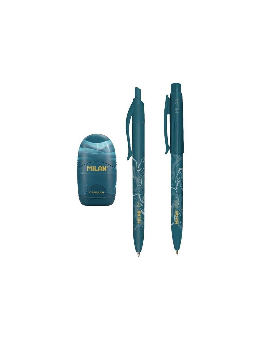 JUEGO BOLIGRAFO MILAN +GOMA LAVA