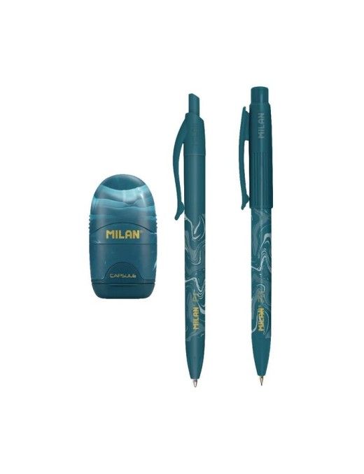 JUEGO BOLIGRAFO MILAN +GOMA LAVA