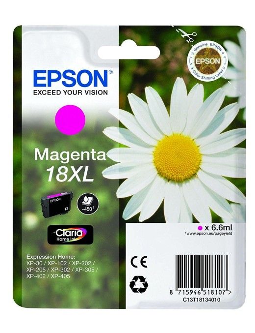 CARTUCHO EPSON 18XL MAGENTA C13T18134020.