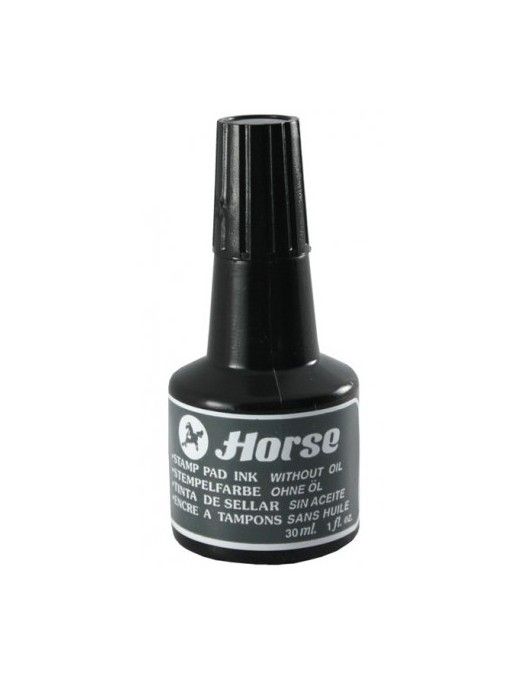 BOTE DE 30 CC. DE TINTA NEGRO PARA TAMPON HORSE