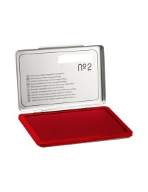 TAMPON Nº 2 ROJO CON TAPA DE METAL PRAXTON 7X11