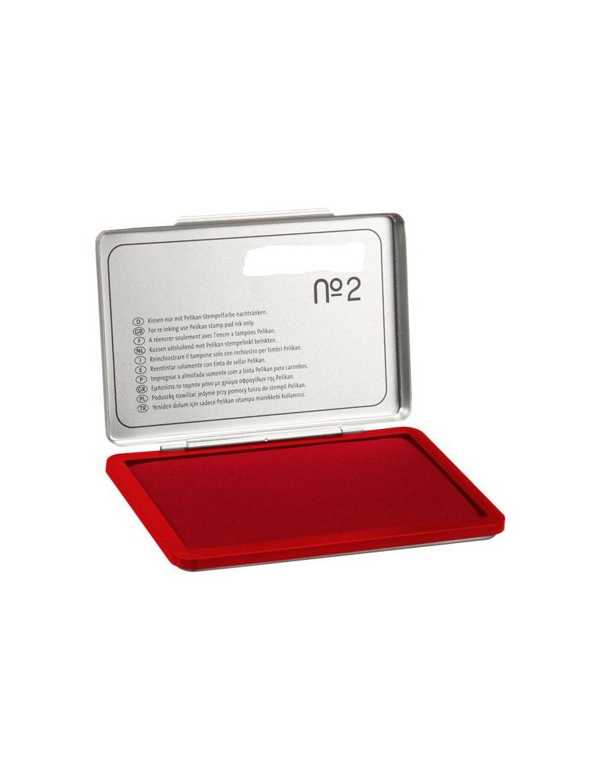 TAMPON Nº 2 ROJO CON TAPA DE METAL PRAXTON 7X11