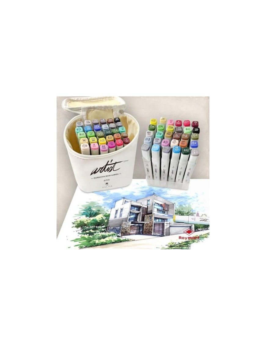 CANVAS LUXE PROFESSIONAL BRUSH MARKER 30 COLORES