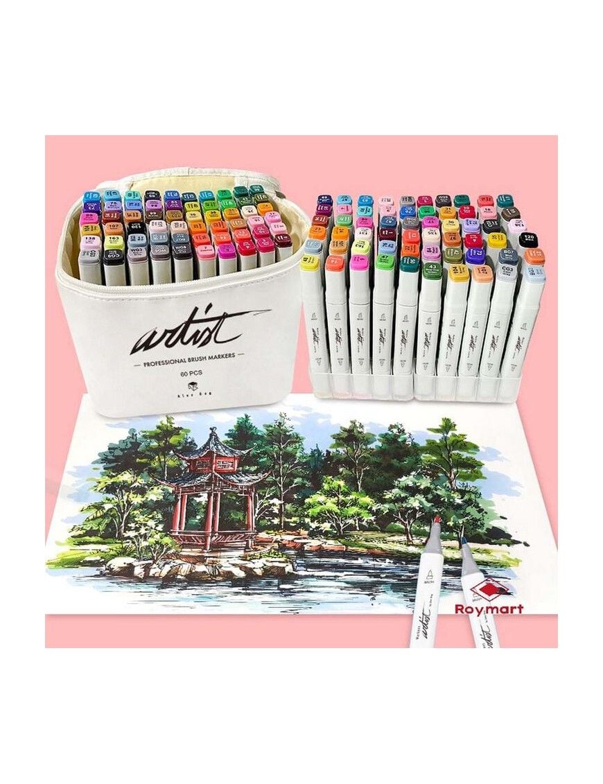 CANVAS LUXE PROFESSIONAL BRUSH MARKER 60 COLORES