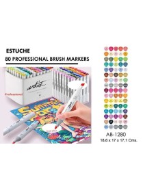 CANVAS LUXE PROFESSIONAL BRUSH MARKER 80 COLORES