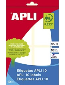 ETIQUETA APLI 10 HOJAS 34X67 MM. MODELO 1651