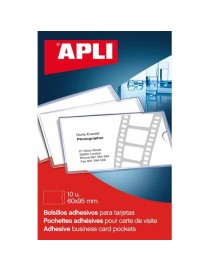 BOLSILLO ADHESIVOS PARA TARJETAS 60 X 95 MM. APLI