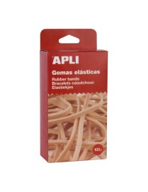 CAJA 100 GR. GOMAS ELASTICAS BRAZALETE 200X10 APLI